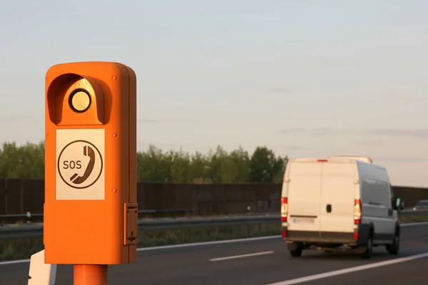 Chiamata Emergenza Autostrada — Foto Stock