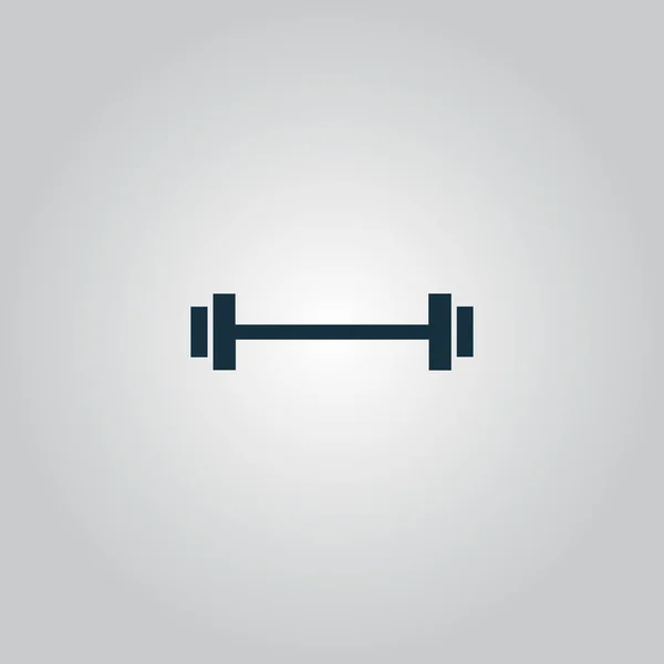 Simple Barbell Icono Web Plano Signo Aislado Sobre Fondo Gris —  Fotos de Stock