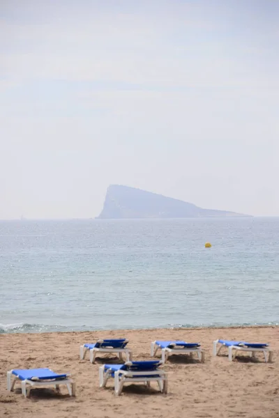 Μοναχική Παραλία Στο Benidorm Costa Blanca Ισπανία — Φωτογραφία Αρχείου