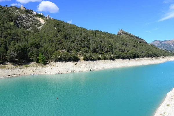 Der Fast Leere Stausee Guadalest Costa Blanca Spain — Stockfoto