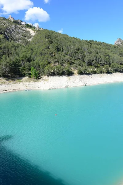 Der Fast Leere Stausee Guadalest Costa Blanca Spain — Stock fotografie