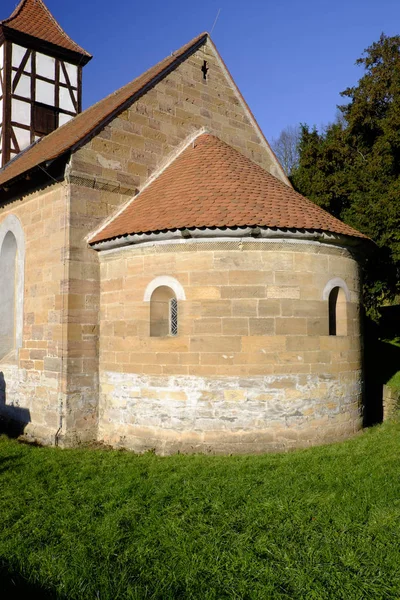 Romaanse Kerk Schkauditz Burgenlandkreis Saksen Anhalt Duitsland — Stockfoto