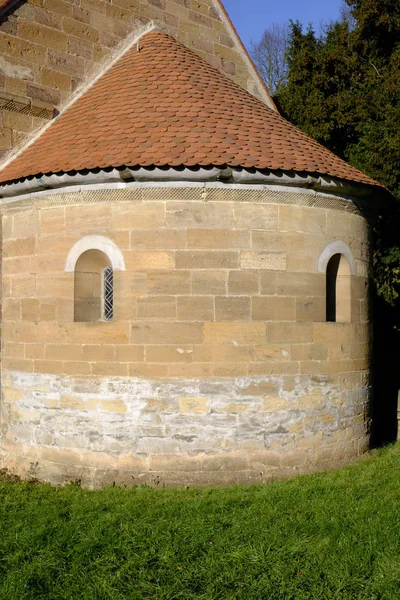 Romanische Kirche Schkauditz Burgenlandkreis Sachsen Anhalt Deutschland — Stockfoto