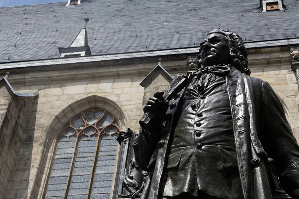 Estatua Del Compositor Johann Sebastian Bach Delante Thomaskirche Leipzig — Foto de Stock