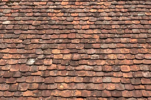 Detail Eines Daches Mit Sehr Alten Ziegeln — Stockfoto