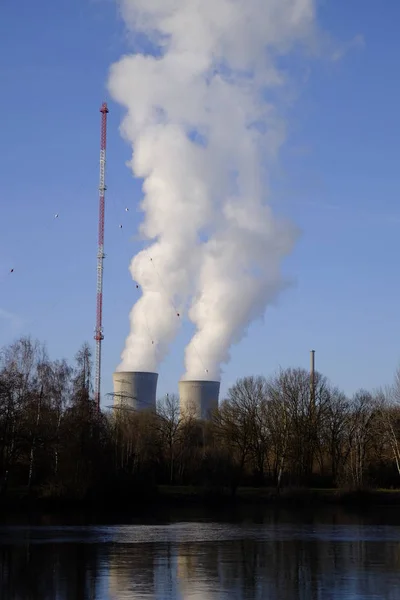 Jaderná Elektrárna Grafenrheinfeld Blízkosti Schweinfurtu Dolní Franky — Stock fotografie