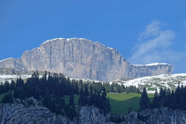 Uitzicht Vanaf Burchtruïne Bergfried Olbrck Niederdrenbach Hain Rheinland Pfalz Duitsland — Stockfoto