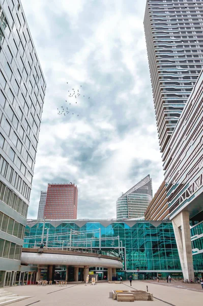 View Central Station Hague Anna Van Buerenplein Modern High Rise — Stock Photo, Image