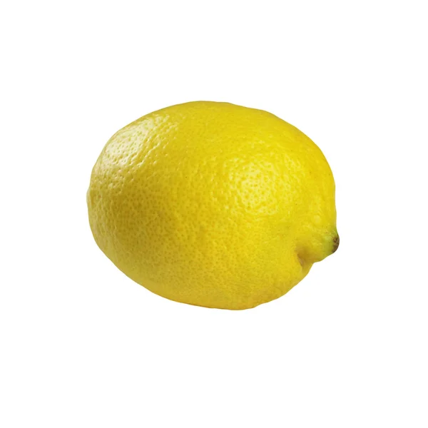 Neloupaný Citron Propuštěn Bílým Pozadím — Stock fotografie