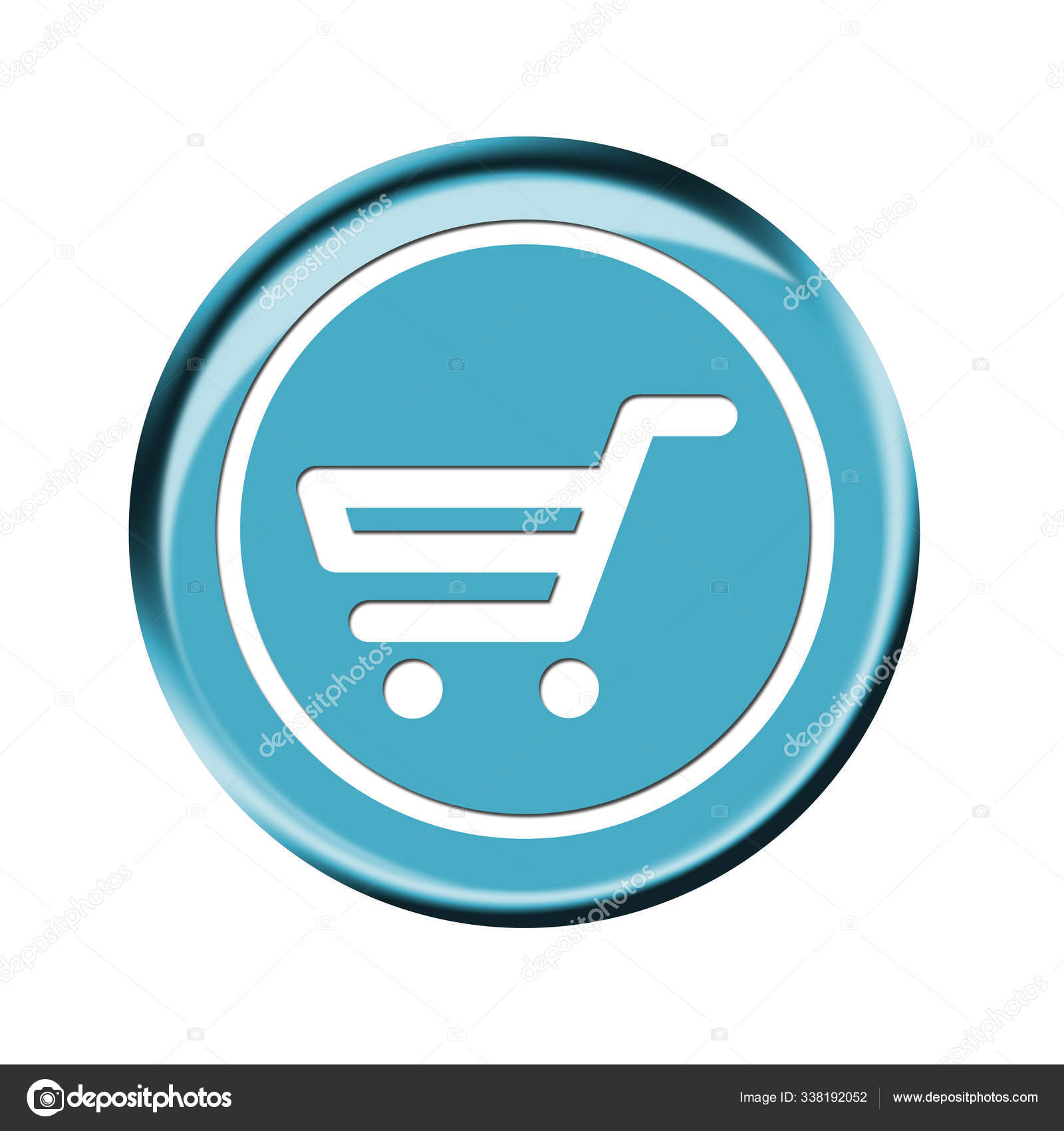 Cart Button Shopping Cart Button Illustration Stock Photo by