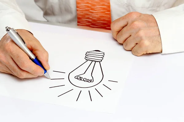 Hand Holding Pencil Writing Paper Marker — Stock Photo, Image