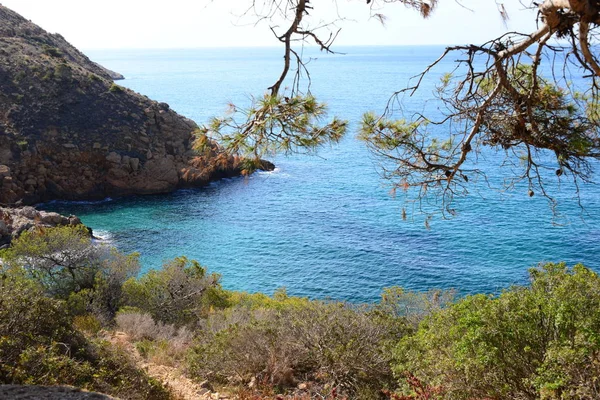 Einsamer Strand Der Costa Blanca Spanien — Stockfoto