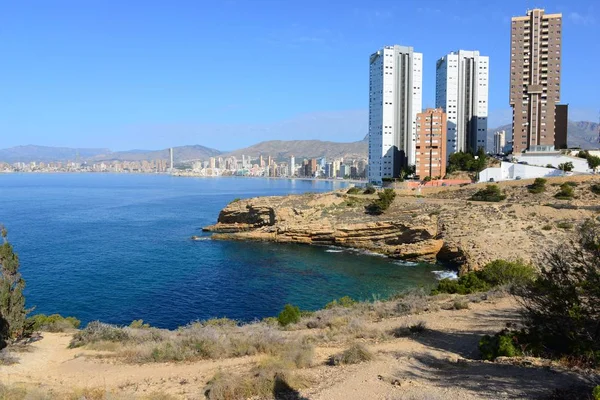 Ház Homlokzatok Benidorm Costa Blanca Spanyolország — Stock Fotó