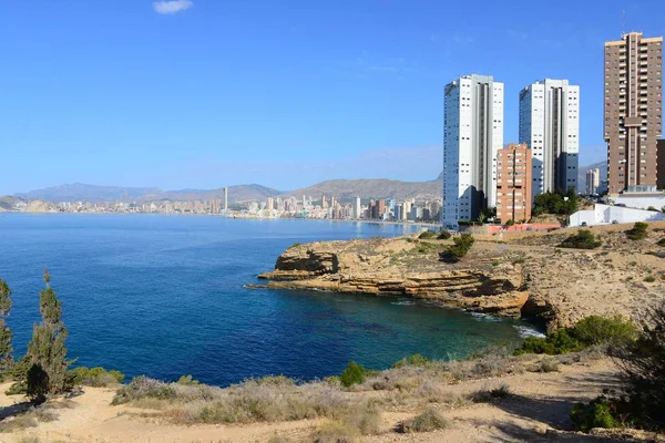 Ház Homlokzatok Benidorm Costa Blanca Spanyolország — Stock Fotó