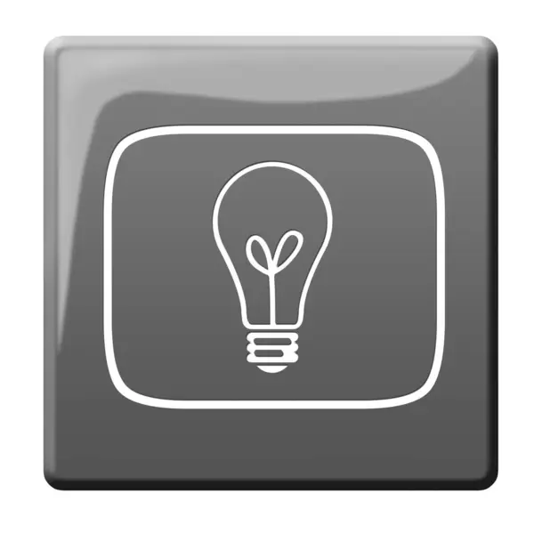 Кнопка Ідеї Графічна Лампа — стокове фото