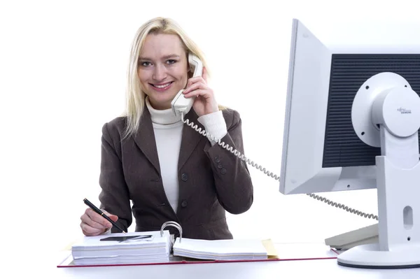 Successful Businesswoman Phone — Stock Photo, Image