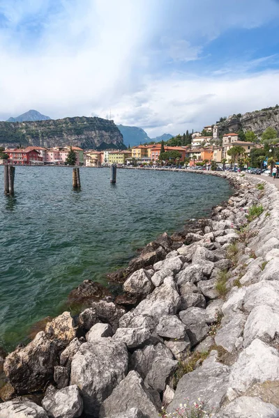 Panorama Del Puerto Lago Garda Italia — Foto de Stock