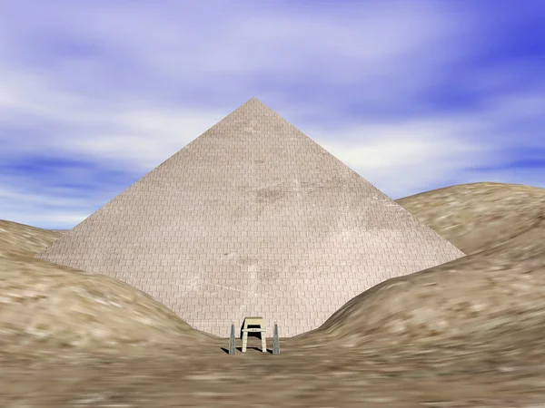 Render Pyramid Desert — Stock Photo, Image