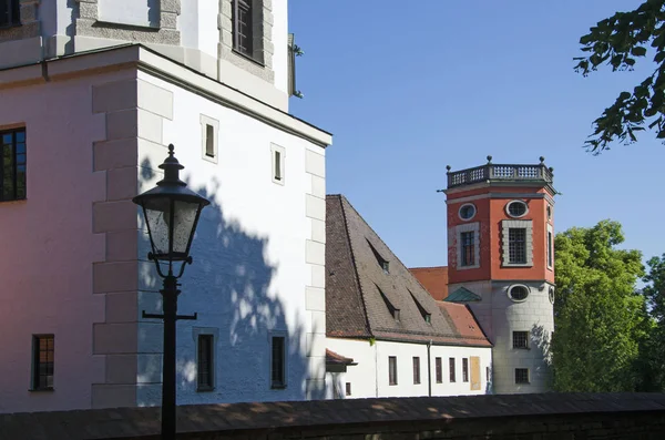 Wasserturm Και Spitalstift Augsburg — Φωτογραφία Αρχείου