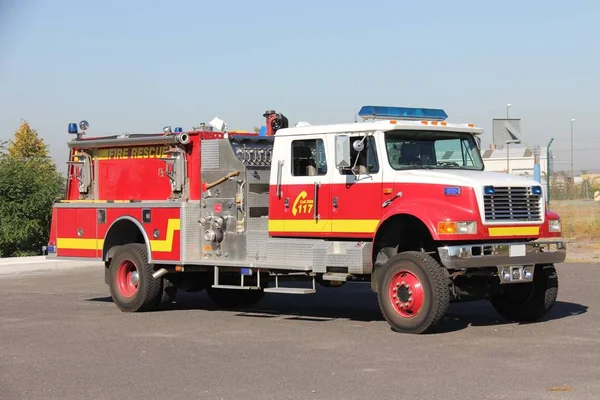 Camion Pompier Rouge Voiture — Photo