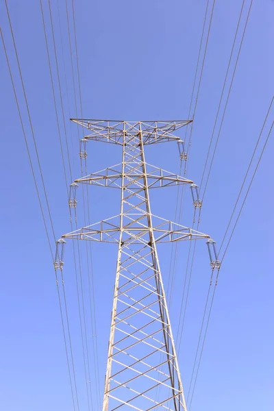 Torres Eléctricas Cable Alta Tensión — Foto de Stock