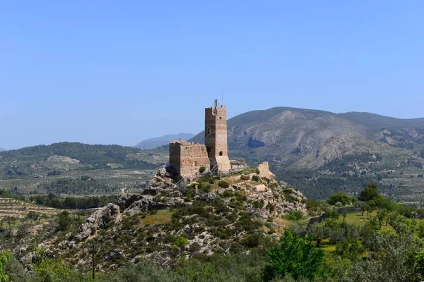 Burgruine Ruine Penella Spanyolország — Stock Fotó