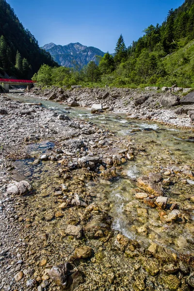 Rio Nos Alpes Tiroleses — Fotografia de Stock