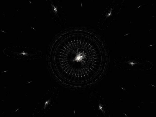 Círculos Experimentais Discos Circulares Com Borboletas — Fotografia de Stock