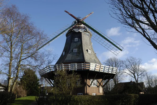 Molino Viento Venti Amica Wyk Foehr Schleswig Holstein Germany — Foto de Stock