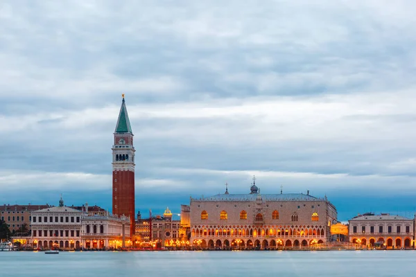 Uitzicht Van Zee Naar Venetië Met Campanile San Marco Doges — Stockfoto