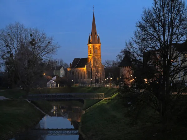 Sankt Sturmius Rinteln Por Noche —  Fotos de Stock