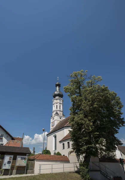 Kerk Van Johann Baptist Inning Ammersee Bovenste Bavaria Bavaria Duitsland — Stockfoto