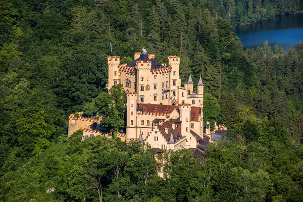 Kasteel Hohenschwangau Aan Het Meer Schwan — Stockfoto