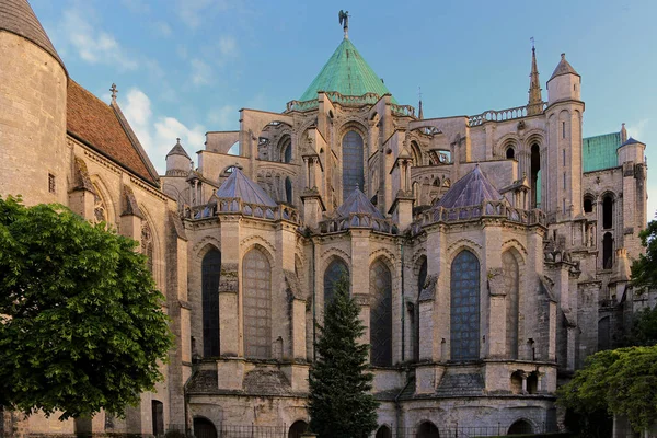 Widok Wschód Katedry Chartres — Zdjęcie stockowe