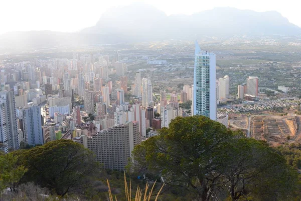 Hausfassaden Benidorm Spanyolország Costa Blancában — Stock Fotó