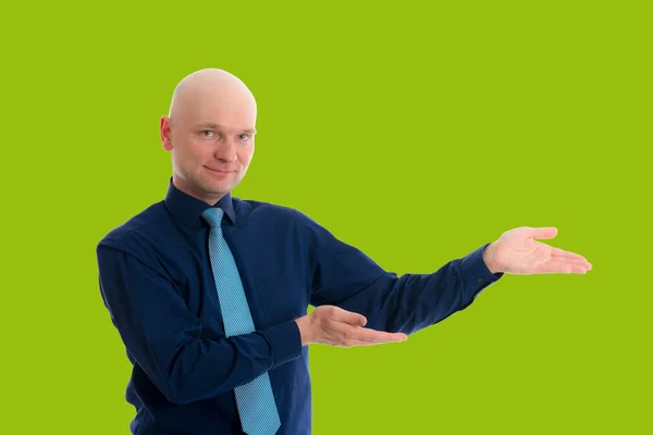 Young Business Man Pointing Side Stock Picture