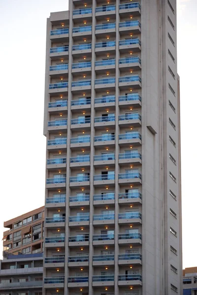 Fasady Domów Benidorm Hiszpania Costa Blanca — Zdjęcie stockowe