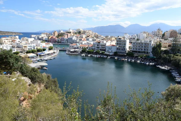 Bateaux Agios Nikolaos Crete Agios Nikolaos Lac Voulismeni Lac Voulismenis — Photo