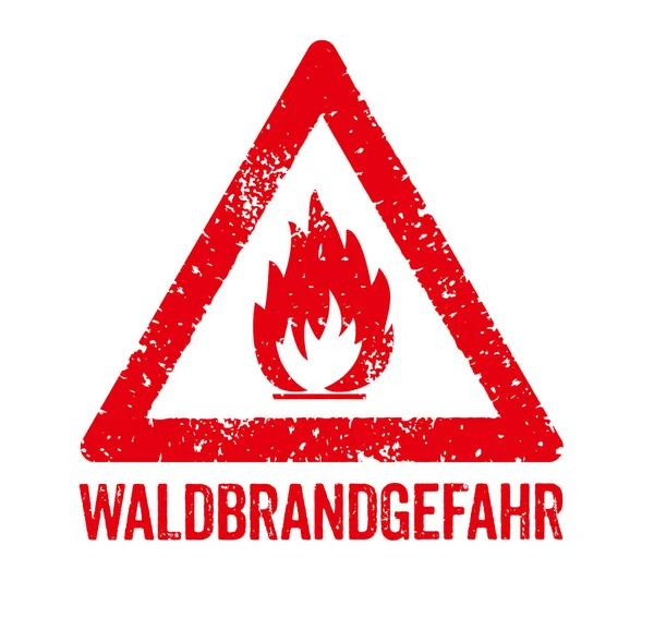 Rote Marke Waldbrandgefahr — Stockfoto