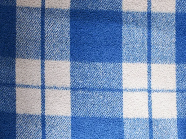 Textura Tejido Tartán Azul Útil Como Fondo — Foto de Stock