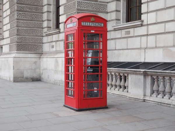 Londra Ngiltere Geleneksel Kırmızı Telefon Kulübesi — Stok fotoğraf