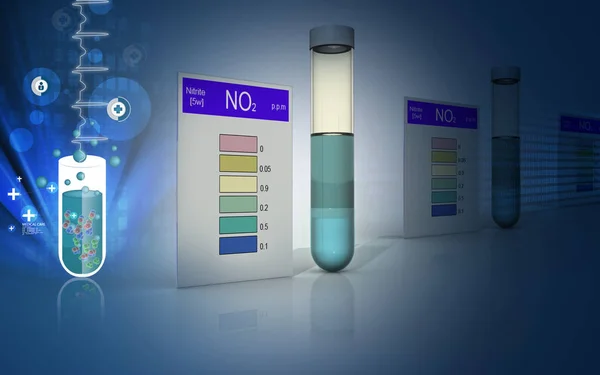 Digitale Illustratie Van Nitriettest Kleurenachtergrond — Stockfoto