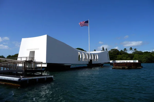 Pearl Harbor Uss Arizona Yapılan Japon Saldırısında Yaşanan Ani Düşüş — Stok fotoğraf