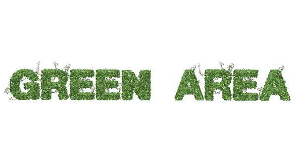 Área Verde Área Verde Logotipo Folhas Hera Verde Fundo Branco — Fotografia de Stock