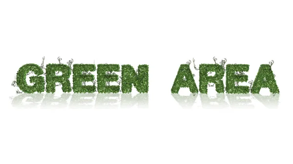 Area Verde Area Verde Logo Foglie Edera Verde Fondo Bianco — Foto Stock