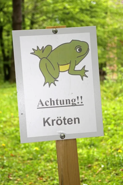 Ein Hölzernes Schild Park — Stockfoto