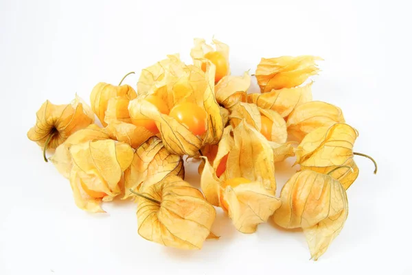 Fresh Cape Gooseberries Physalis White Plane — Stock Photo, Image