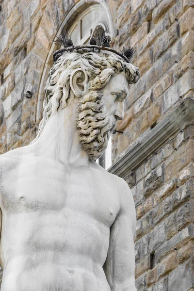 Staty Neptune Florens Italien — Stockfoto