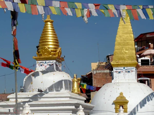 Zlatá Stúpa Kathmandu Nepálská — Stock fotografie