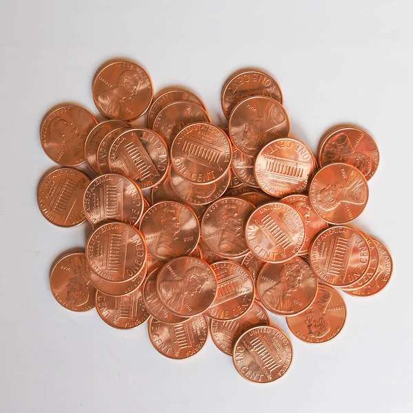 Dollarmünzen Cent Währung Der Vereinigten Staaten — Stockfoto